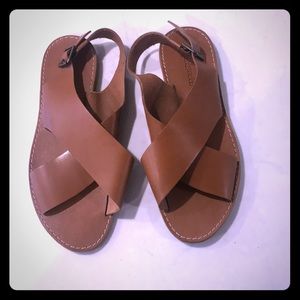 Madewell brown leather sandals - sz 8